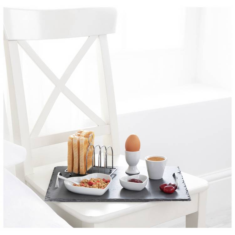 Hestia breakfast in bed set with heart-shaped bowls, imported from the UK