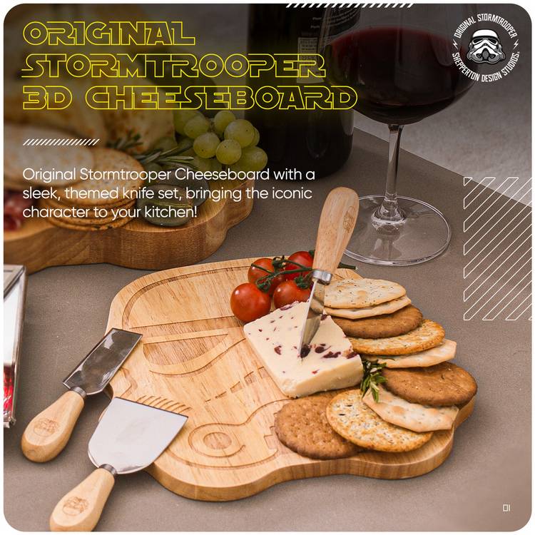 Stormtrooper 3D cheeseboard and knife set, UK version