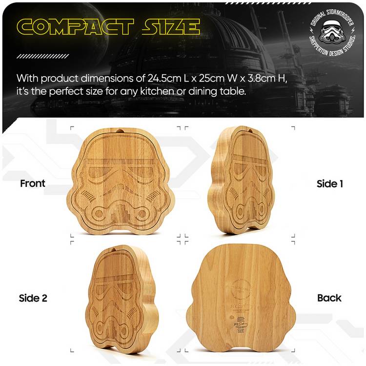 Stormtrooper 3D cheeseboard and knife set, UK version