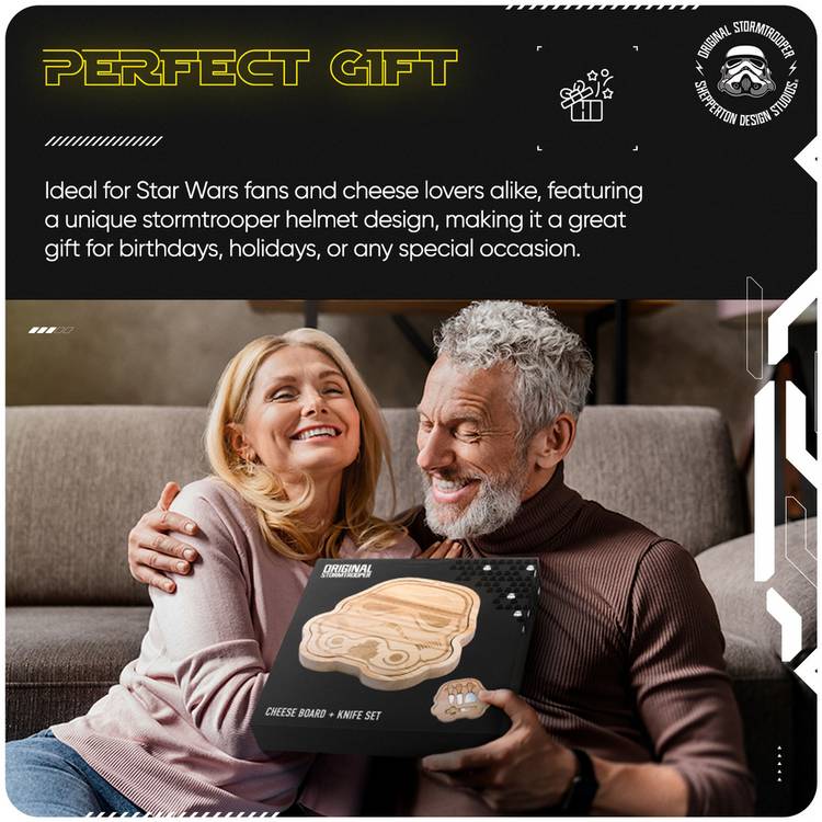 Stormtrooper 3D cheeseboard and knife set, UK version