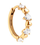 Astrid & Miyu heart cluster hoop earring 11mm (British brand)