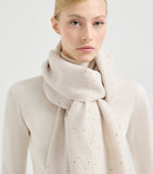 Brunello Cucinelli cashmere-silk embellished scarf (British brand)