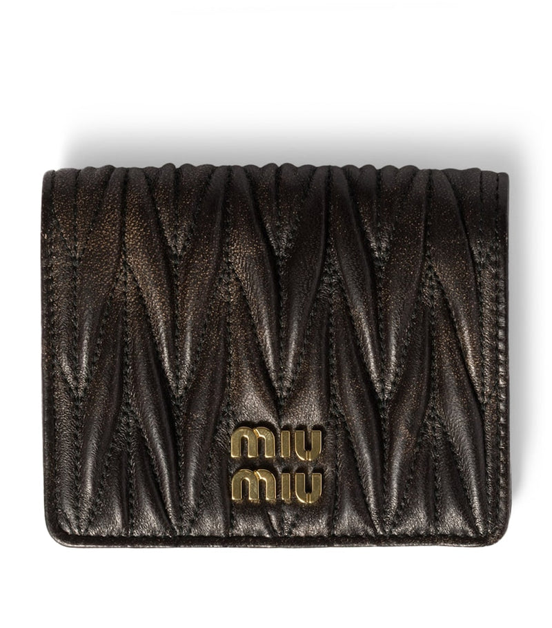 Miu Miu small Matelassé leather wallet nappa - British product
