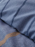Catherine Lansfield Blue Supersoft 100% Brushed Cotton Melrose Tweed Check Duvet Cover Set
