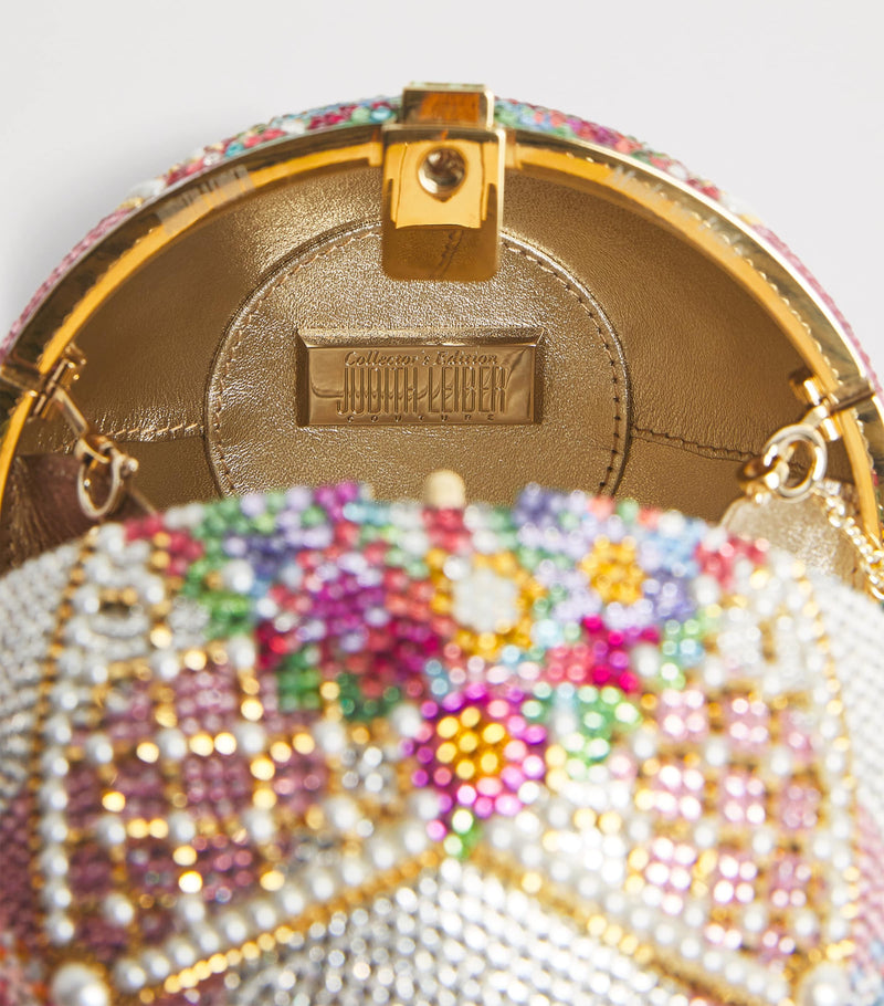 Judith Leiber hot air balloon clutch bag with crystals - British product