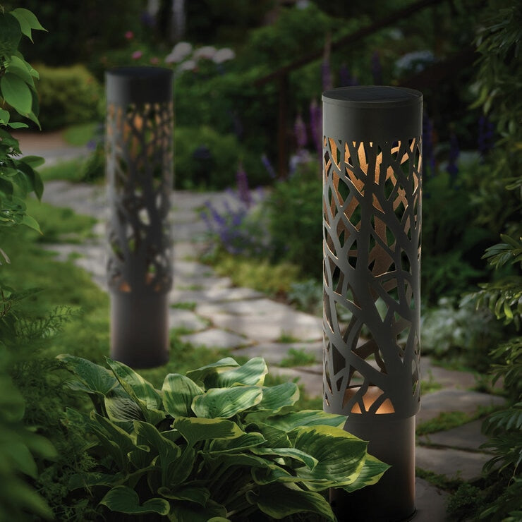 GTX solar bollard light 2-pack for pathways (British brand)