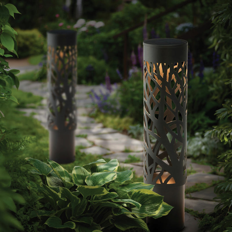 GTX solar bollard light 2-pack for pathways (British brand)