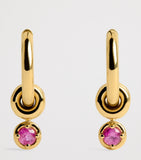 Spinelli Kilcollin Zahra hoop earrings 18kt gold pink sapphire, UK version
