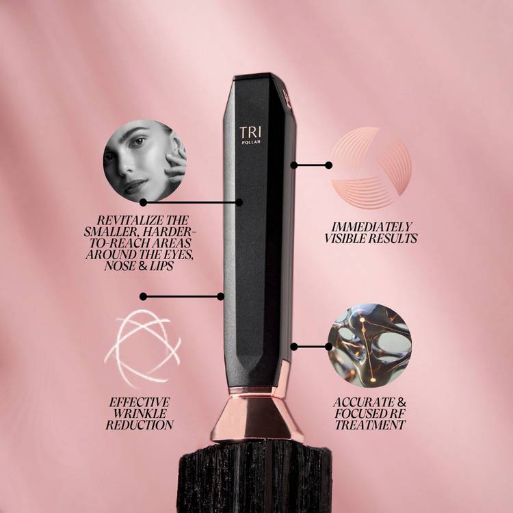 TriPollar StopEye rejuvenation device in black, imported from the UK