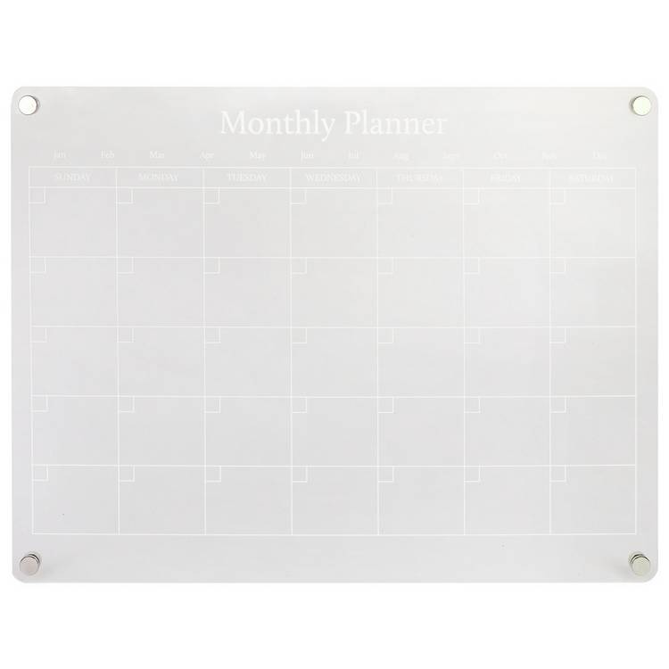 Magnetic acrylic monthly planner 40.5x30.4cm, UK version