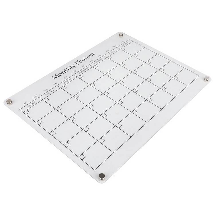 Magnetic acrylic monthly planner 40.5x30.4cm, UK version
