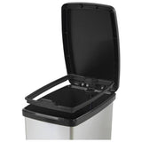 Moda 40L slim pedal bin in silver - British product