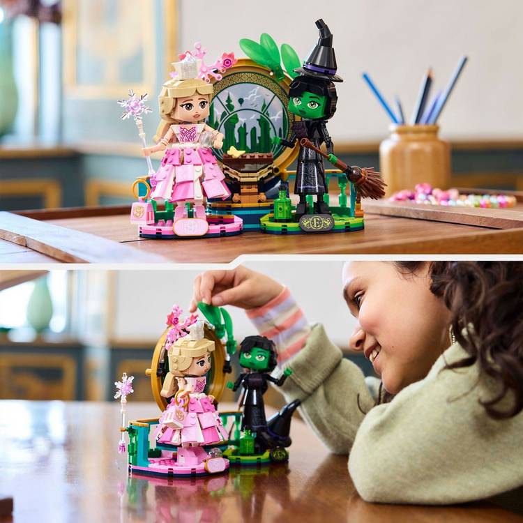 LEGO Wicked Elphaba and Glinda figures set, UK version