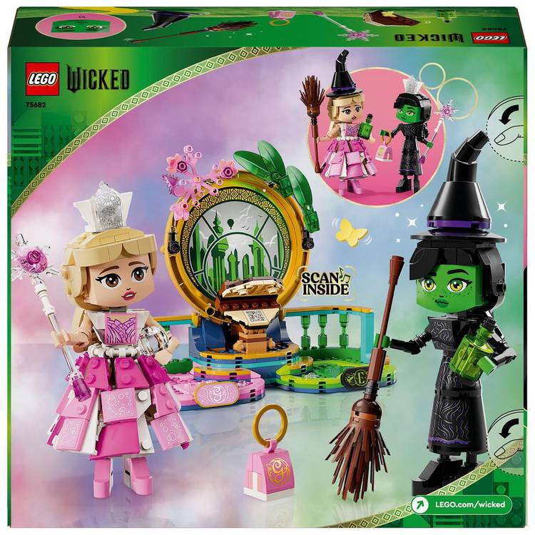 LEGO Wicked Elphaba and Glinda figures set, UK version