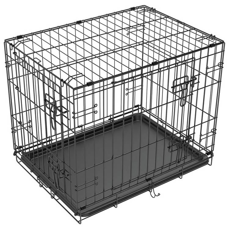 Double Door 24 inch dog cage double door access - British product
