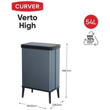 Curver Verto touch top kitchen bin 54L, UK version