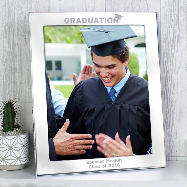 Graduation photo frame silver 21x25cm - British product