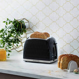 Russell Hobbs Honeycomb 2 slice toaster black, UK version