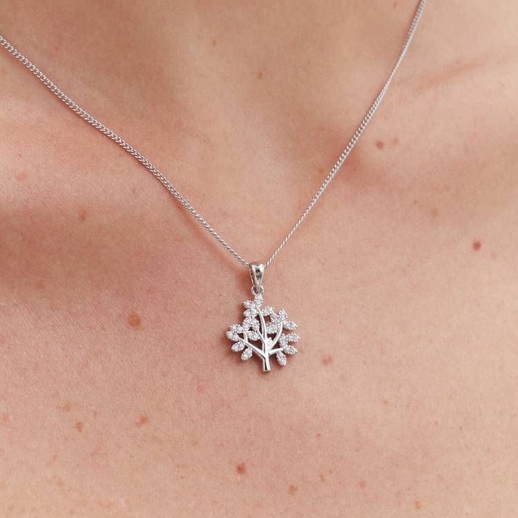 Jon Richard rhodium plated tree of life set, imported from the UK