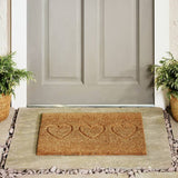 Argos Home hearts debossed coir mat 40x60cm - British product