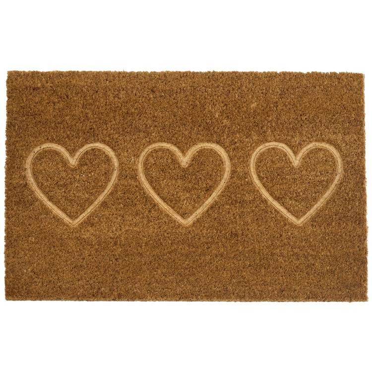 Argos Home hearts debossed coir mat 40x60cm - British product