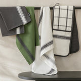 Habitat woven check kitchen textile set in green, UK version