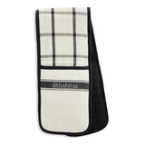 Habitat woven check kitchen textile set in green, UK version
