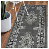 Argos Homemaker Bukhura Traditional Grey Cut Pile Runner 67x200cm- Buy online at McGrocer
