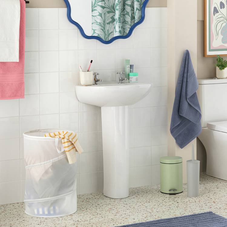 Home Essentials toilet brush grey (British brand)