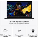 Apple MacBook Pro 16.2in M4 Pro 24GB 512GB Space Black, imported from the UK