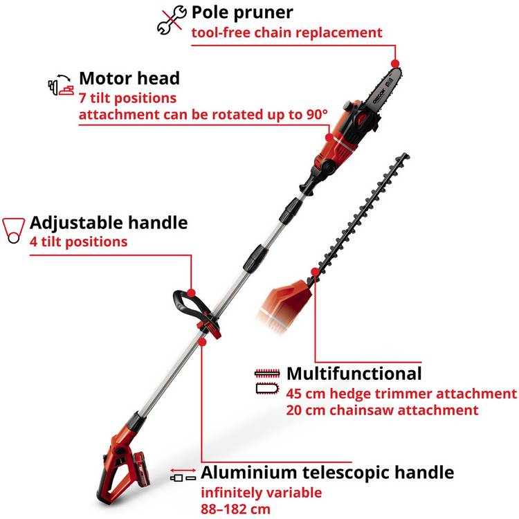 Einhell 3410805 cordless garden multi tool 18V - British product