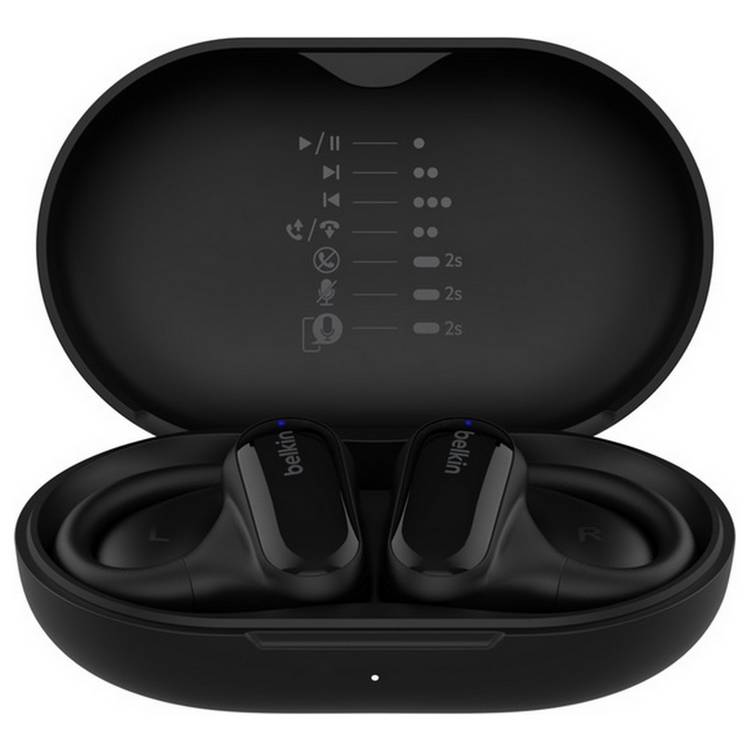 Belkin Soundform ClearFit open-ear wireless earbuds black - British product