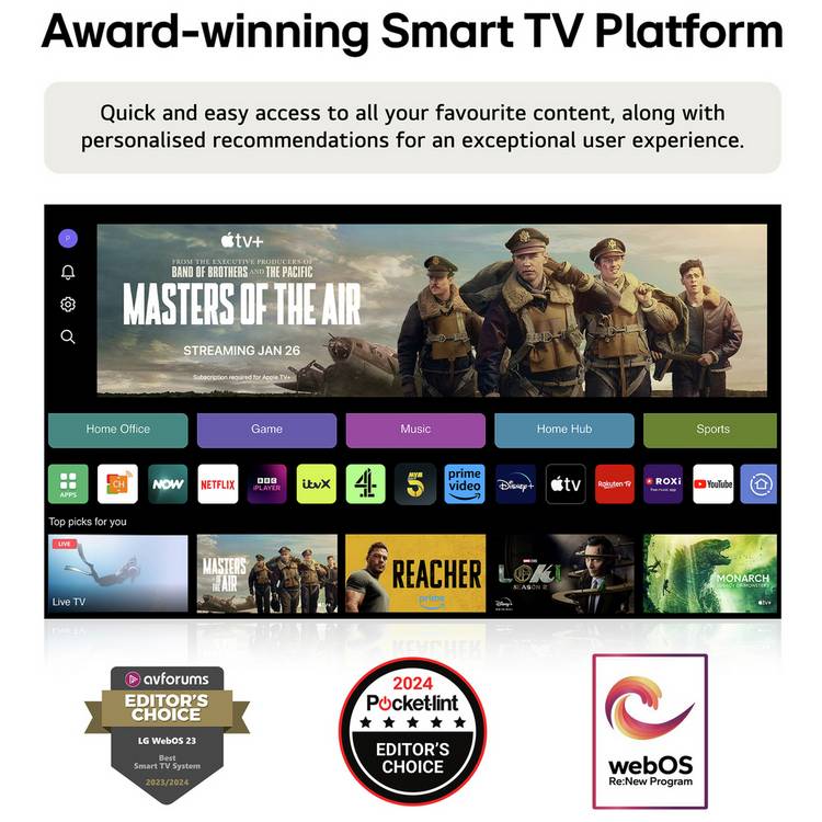 LG 65-inch Smart 4K UHD LED TV (British brand)