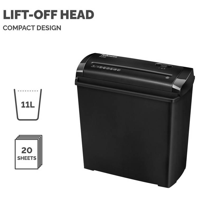 Fellowes P25s strip-cut paper shredder 11 litre, UK version