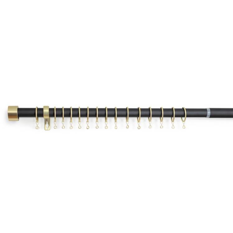 Argos Home black extendable curtain pole 110-300cm (British brand)