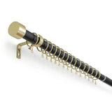 Argos Home black extendable curtain pole 110-300cm (British brand)
