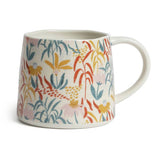 Habitat Floral Ripple set of 4 stoneware mugs - British product