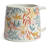 Habitat Floral Ripple set of 4 stoneware mugs - British product