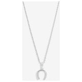 Simply Silver sterling silver horseshoe pendant with cubic zirconia stones (British brand)