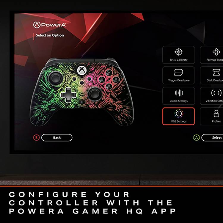 PowerA FUSION Pro wireless controller RGB lighting (British brand)