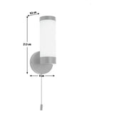 Argos Home Aspley opal glass bathroom wall light black (British brand)