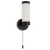 Argos Home Aspley opal glass bathroom wall light black (British brand)