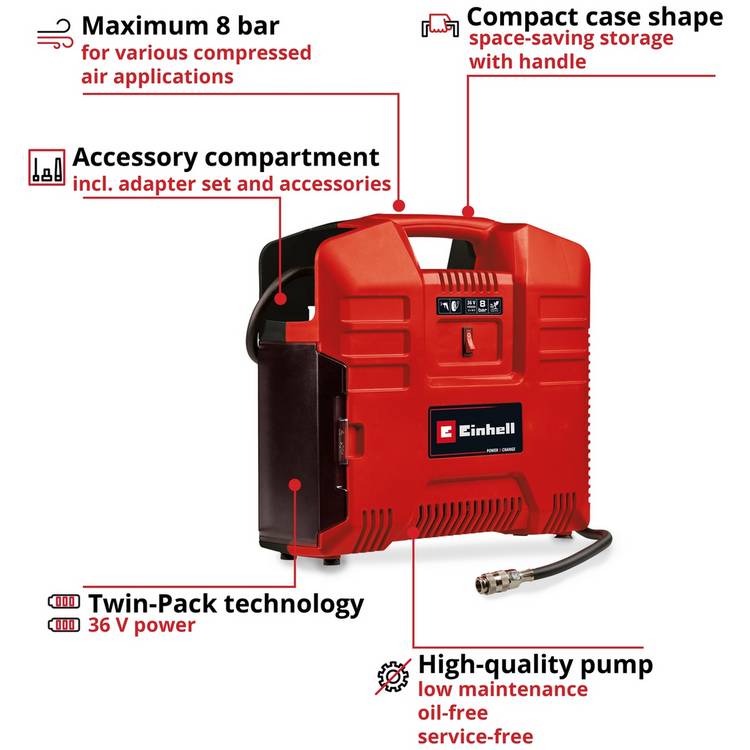 Einhell Portable Air Compressor 18V (British brand)