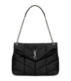 Saint Laurent Loulou Puffer Matelassé shoulder bag in leather, UK version