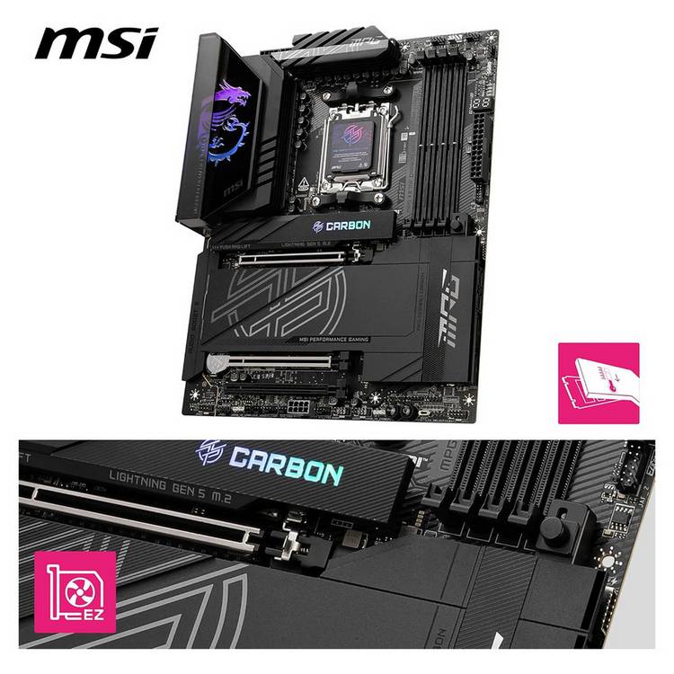 MSI MPG X870E Carbon Wi-Fi ATX motherboard (British brand)