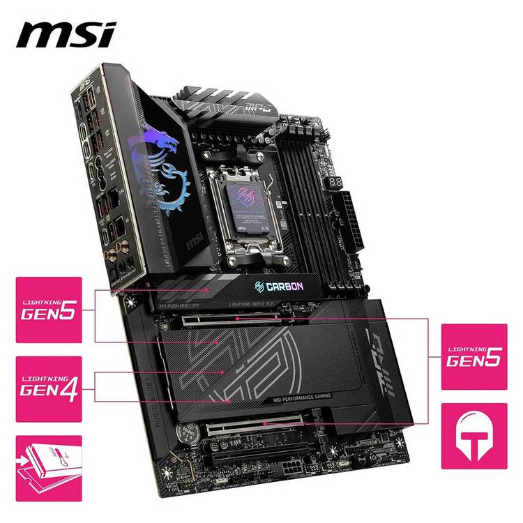 MSI MPG X870E Carbon Wi-Fi ATX motherboard (British brand)