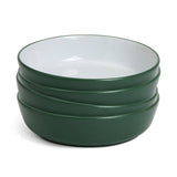 Habitat stoneware pasta bowls two tone green and white set of 4 - British product