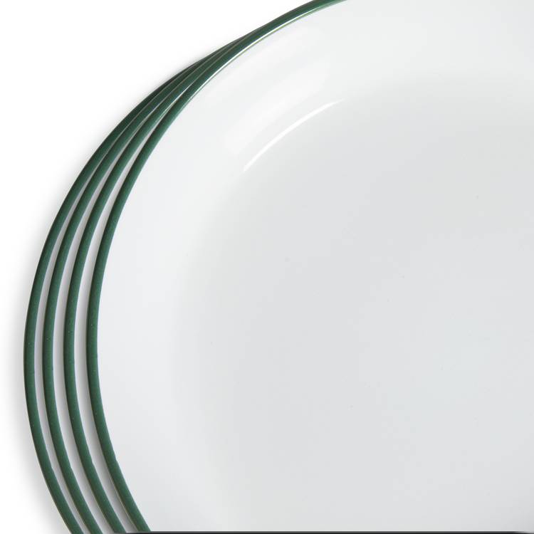 Habitat stoneware pasta bowls two tone green and white set of 4 - British product