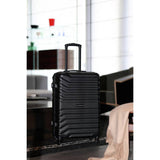 Featherstone 4 wheel hard suitcase large black, UK version