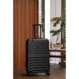 Featherstone 4 wheel hard suitcase large black, UK version